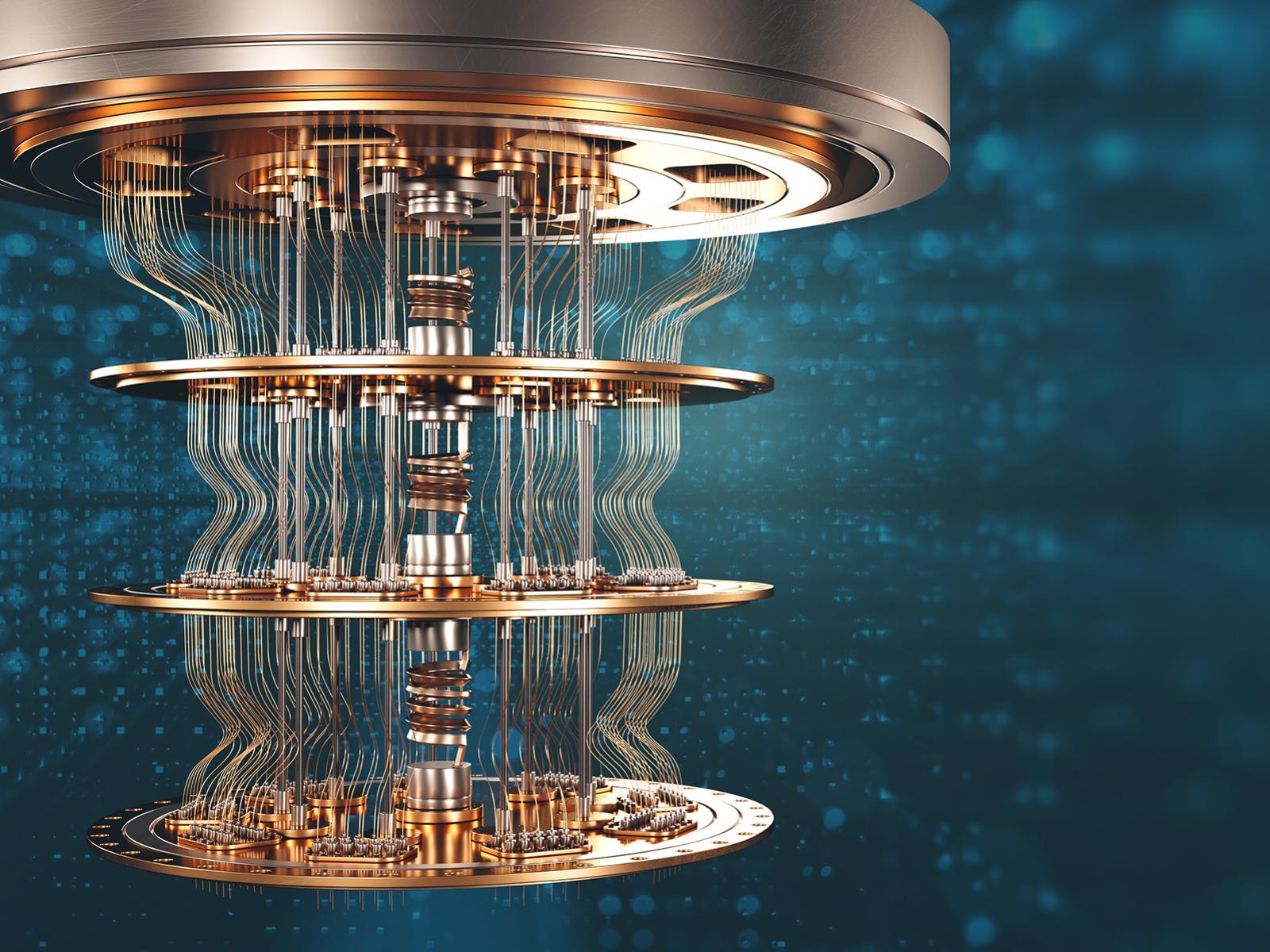 This meme is an image of a quantum computer, a complex machine that performs calculations beyond human capabilities. The text "It's just a quantum computer" is likely being said by a character in a TV show or movie, implying that the machine is so complex and advanced that it's simply referred to as a "quantum computer" without any further explanation. The tone is likely humorous and ironic, implying that the character is making a joke about the complexity of the machine.